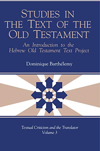 Beispielbild fr Studies in the Text of the Old Testament zum Verkauf von Blackwell's
