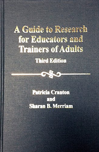 Stock image for Guide to Research for Educators and Trainers of Adults, 3rd ed. for sale by Irish Booksellers