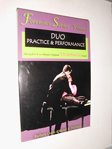 Imagen de archivo de Forensics Duo Series Volume 2: 35 8-10 Minute Original Dramatic Plays for Duo Practice and Performance a la venta por Goodwill