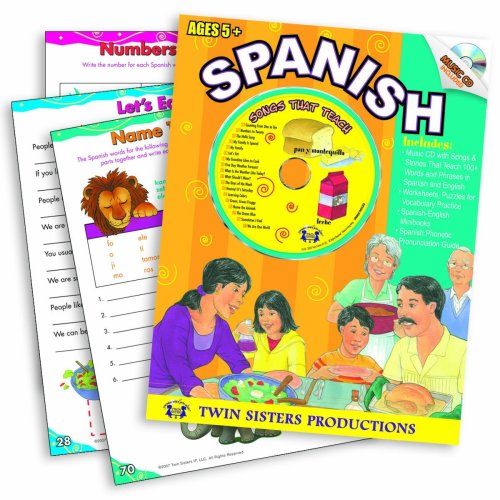 9781575839325: Spanish 96pg. Workbook & Music CD (Listen and Learn a Language Series, 10) (Spanish and English Edition)