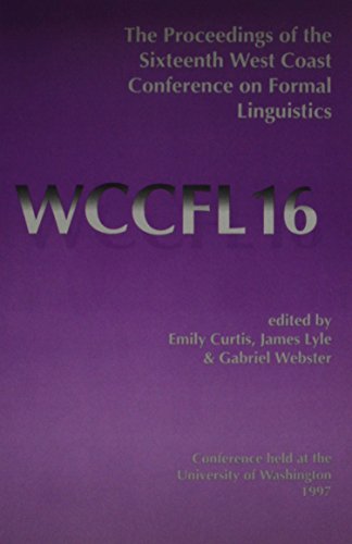 Stock image for The Proceedings of the Sixteenth West Coast Conference on Formal Linguistics for sale by Books Puddle