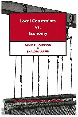 Stock image for Local Constraints vs. Economy for sale by Books Puddle