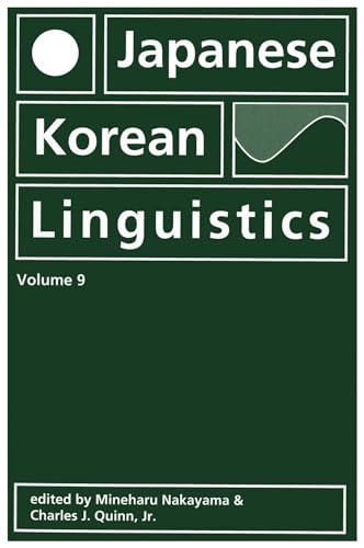 Stock image for Japanese/Korean Linguistics, Volume 9 Format: Paperback for sale by INDOO