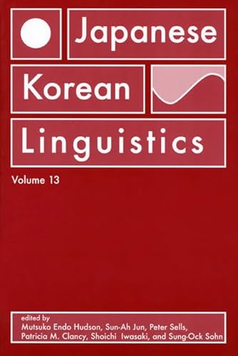Imagen de archivo de Japanese/Korean Linguistics, Volume 13 Format: Paperback a la venta por INDOO