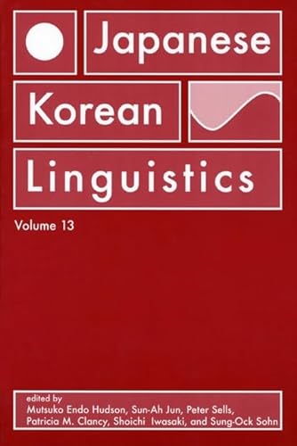 Stock image for Japanese/Korean Linguistics, Volume 13 Format: Paperback for sale by INDOO