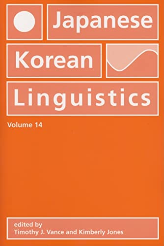 Beispielbild fr Japanese/Korean Linguistics, Volume 14 (Center for the Study of Language and Information - Lecture Notes) zum Verkauf von Bookmans