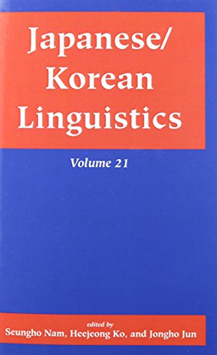 Stock image for Japanese/Korean Linguistics, Volume 21 (Volume 21) for sale by Books Unplugged