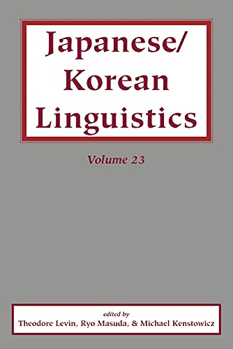 Beispielbild fr Japanese/Korean Linguistics. Volume 23 zum Verkauf von Blackwell's