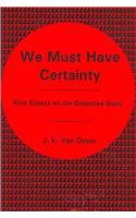 9781575910918: We Must Have Certainty: Four Essays on the Detective Story