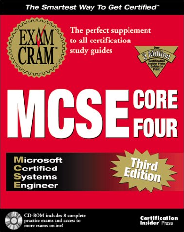 Imagen de archivo de MCSE Core Four Exam Cram Pack Adaptive Testing Edition: Exam: 70-067, 70-068, 70-073, 70-058 a la venta por HPB-Red