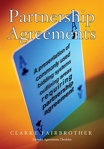 Beispielbild fr Partnership Agreements: A Presentation of Commonly Used Bidding Systems and Conventions Outlining Areas That Require Partnership Agreement zum Verkauf von ThriftBooks-Dallas