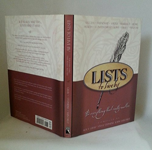 Imagen de archivo de Lists to Live By: For Everything That Really Matters a la venta por SecondSale