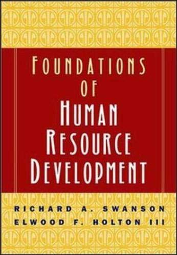Beispielbild fr Foundations of Human Resource Development zum Verkauf von Front Cover Books