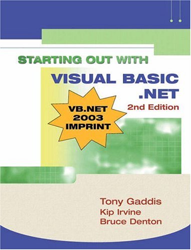 Beispielbild fr Starting Out with Visual Basic. NET zum Verkauf von Better World Books: West