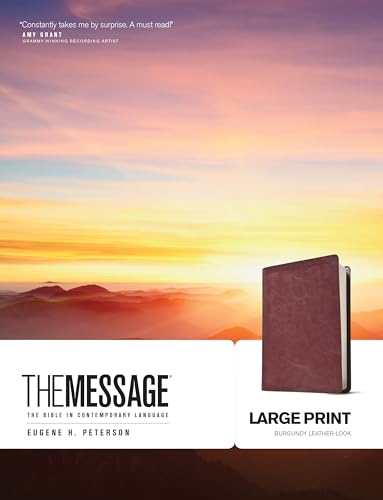 Message/Large Print (Numbered Edition)-Burgundy LeatherLook