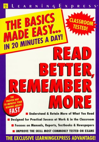 Beispielbild fr Read Better and Remember More zum Verkauf von Better World Books