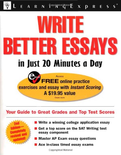 Beispielbild fr Write Better Essays in Just 20 Minutes a Day zum Verkauf von Better World Books