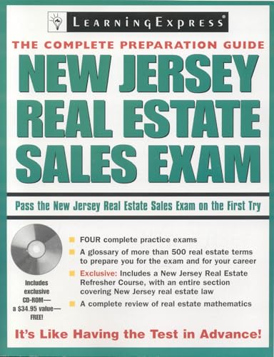Imagen de archivo de New Jersey Real Estate Sales Exam (Real Estate Exam Prep. and Career Guides) a la venta por Orion Tech