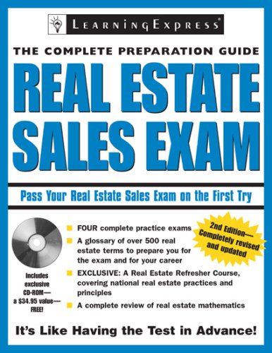 Imagen de archivo de Real Estate Sales Exam a la venta por Better World Books