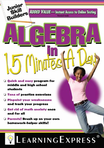 9781576856734: Algebra in 15 Minutes a Day