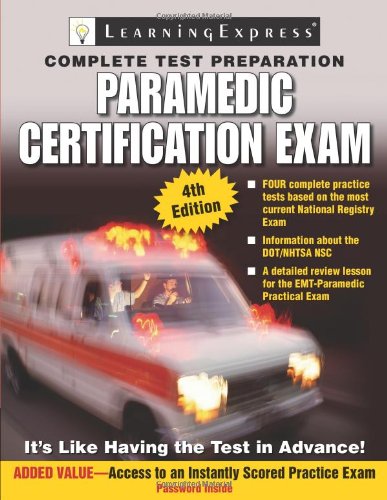 Beispielbild fr Paramedic Exam zum Verkauf von Better World Books