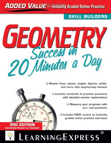 Imagen de archivo de Geometry Success in 20 Minutes a Day a la venta por ThriftBooks-Atlanta