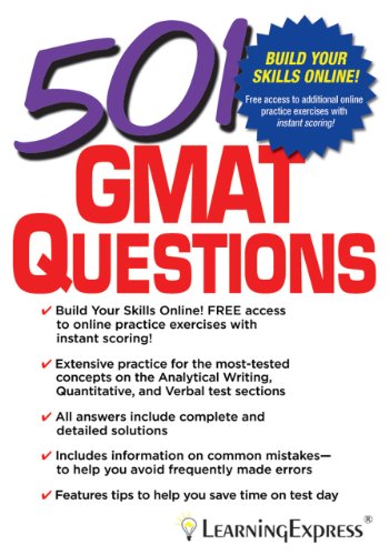 Beispielbild fr 501 GMAT Questions zum Verkauf von Better World Books