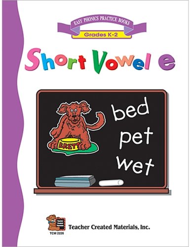 Beispielbild fr Short Vowel E Workbook zum Verkauf von Wonder Book