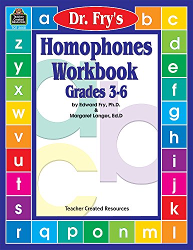 Imagen de archivo de Homophones Workbook, Grades 3-6 a la venta por Goodwill of Colorado