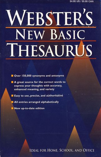 Beispielbild fr Webster's New Basic Thesaurus zum Verkauf von Wonder Book