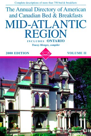 Imagen de archivo de Mid-Atlantic Region (Annual Directory of Mid-Atlantic Bed & Breakfasts) a la venta por Ergodebooks