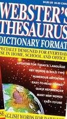 Websters Thesaurus: Dictionary Format, Basic English Words for Daily Use