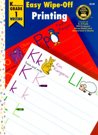 Beispielbild fr Easy Wipe-Off Printing: Kindergarten Grade 1 Writing (Home Learning Tools) zum Verkauf von Wonder Book