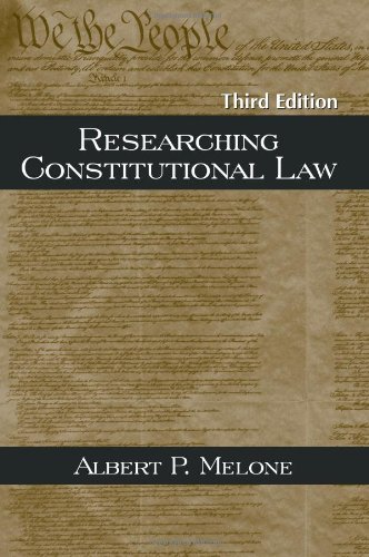 Beispielbild fr Researching Constitutional Law zum Verkauf von Better World Books