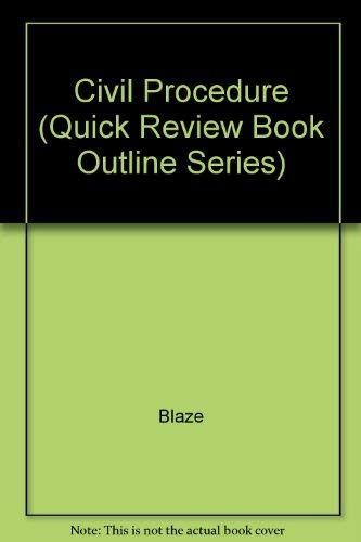 9781577930006: Civil Procedure ("Quick Review" Book Outline Series)