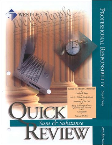 Stock image for Professional Responsibility (Quick Review Book Outline Series) for sale by Ergodebooks