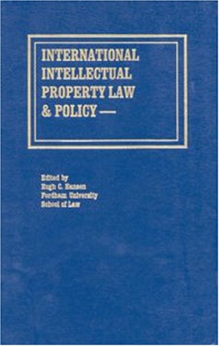 9781578230204: International Intellectual Property Law & Policy