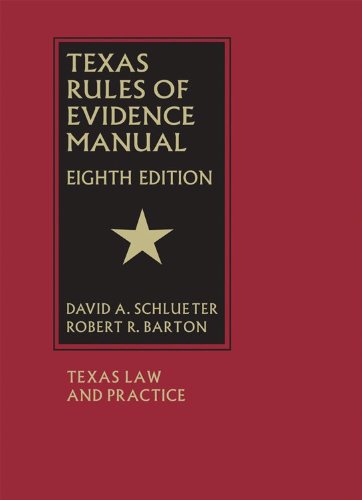 Beispielbild fr Texas Rules of Evidence Manual - 8th Edition zum Verkauf von HPB-Red