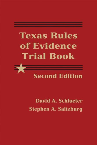 Beispielbild fr Texas Rules of Evidence Trial Book - 2nd Edition zum Verkauf von HPB-Red
