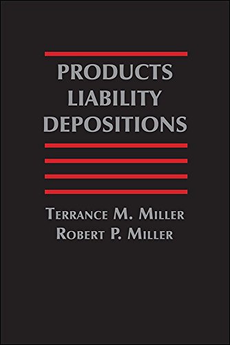 Imagen de archivo de Products Liability Depositions a la venta por Revaluation Books