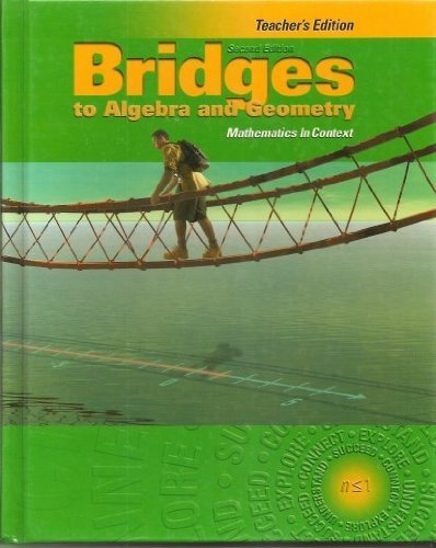 Beispielbild fr Cord Communications Bridges To Algebra Geometry Mathematics In Context 2Nd Edition Teacher Edition 2004 Isbn 1578373425 zum Verkauf von HPB-Red