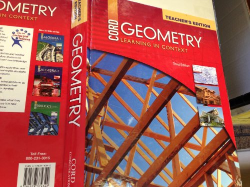 Beispielbild fr Cord geometry learning in context, teacher's edition zum Verkauf von HPB-Red