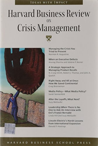 Imagen de archivo de Harvard Business Review on Crisis Management a la venta por Better World Books