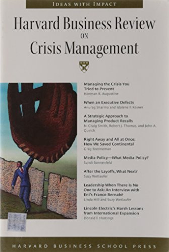 Stock image for Harvard Business Review on Crisis Management for sale by Better World Books: West