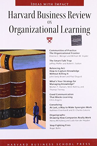 Beispielbild fr Harvard Business Review on Organizational Learning zum Verkauf von Better World Books Ltd