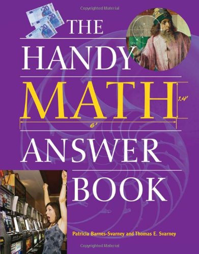 Beispielbild fr The Handy Math Answer Book zum Verkauf von Better World Books