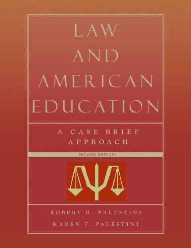 Beispielbild fr Law and American Education: A Case Brief Approach zum Verkauf von ThriftBooks-Dallas