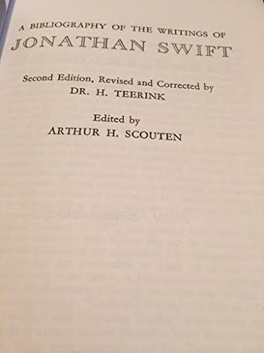 Beispielbild fr A Bibliography of the Writings of Jonathan Swift : Second Edition, Revised [new] zum Verkauf von About Books
