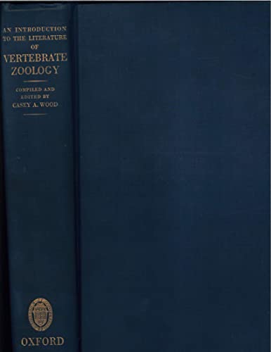 An Introduction To The Literature Of Vertebrate Zoology