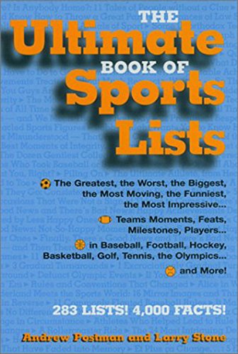 Imagen de archivo de The Ultimate Book of Sports Lists a la venta por Blue Vase Books